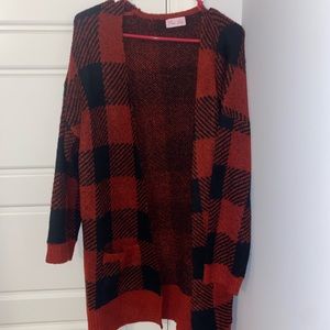 Plaid cardigan